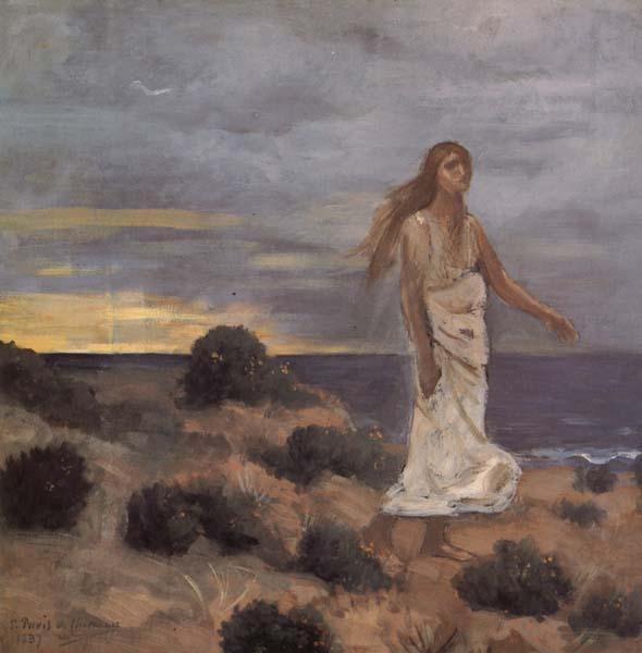 Pierre Puvis de Chavannes Mad Woman at the Edge of the Sea oil painting image